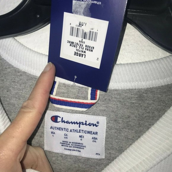 COPY - Champion Men's Powerblend Fleece Crew Logo - Picture 8 of 12